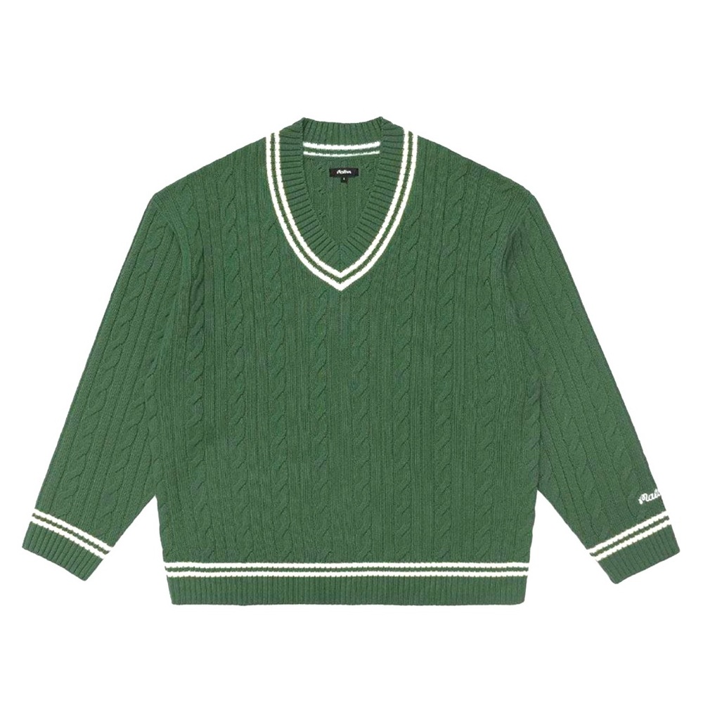 Malbon Green Cable Knit Sweater size Large